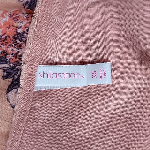 Xhilaration Bell long Sleeve  Mini Floral Dress/  XS. - Picture 3 of 9